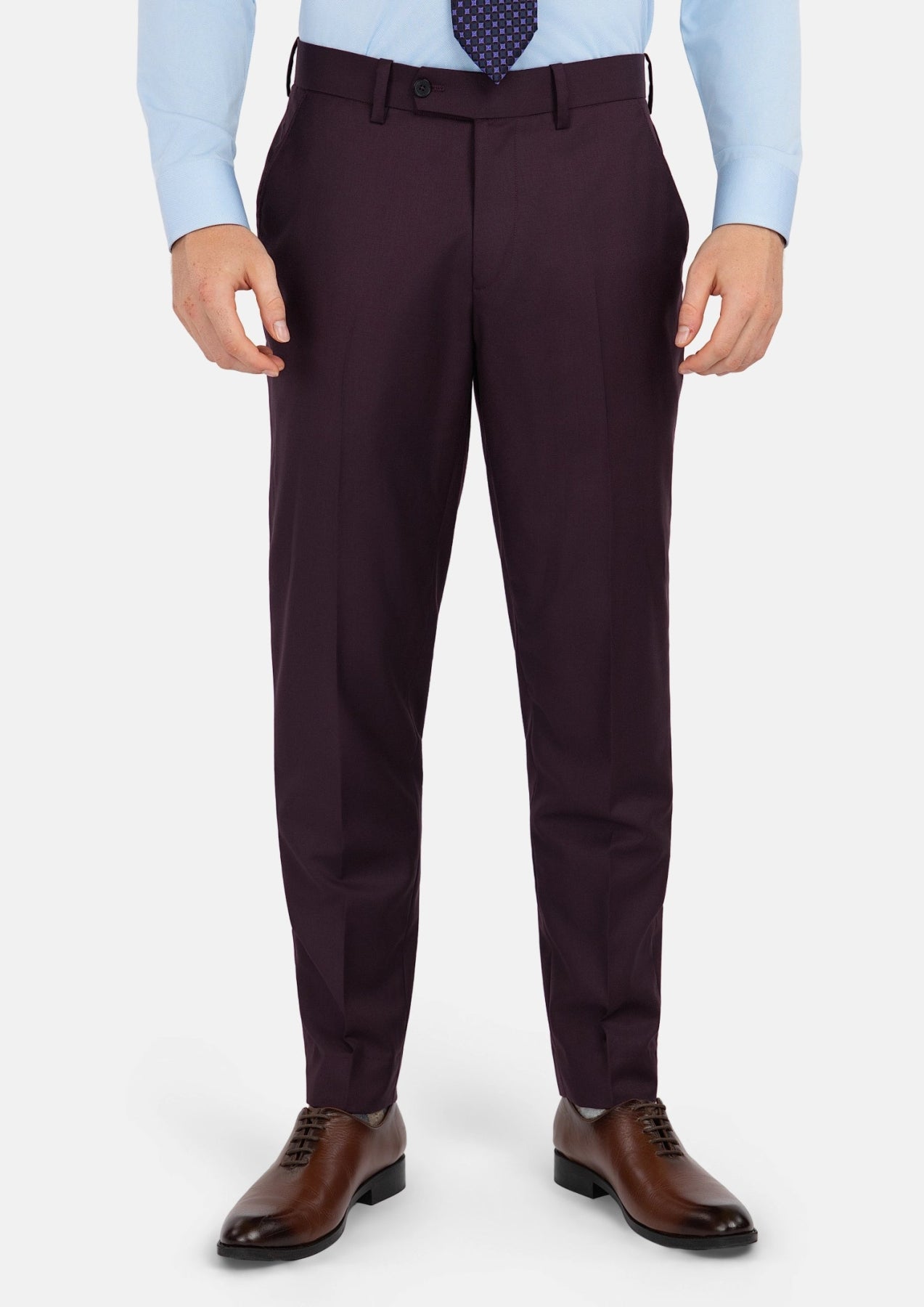 Obsidian Purple Italian Wool Pants