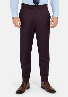 Obsidian Purple Italian Wool Pants - SARTORO