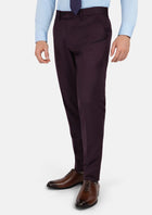 Obsidian Purple Italian Wool Pants - SARTORO847