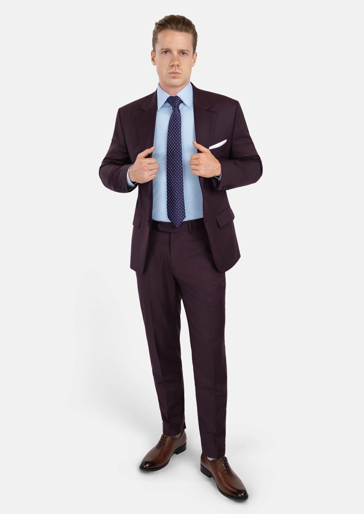 Obsidian Purple Italian Wool Suit - SARTORO