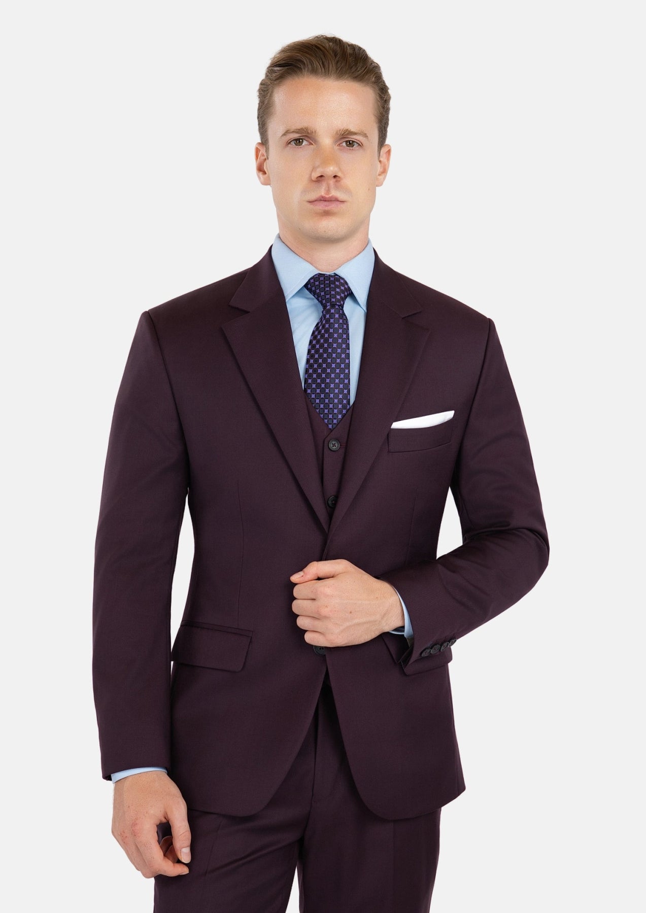 Obsidian Purple Italian Wool Suit - SARTORO