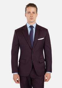 Obsidian Purple Italian Wool Suit