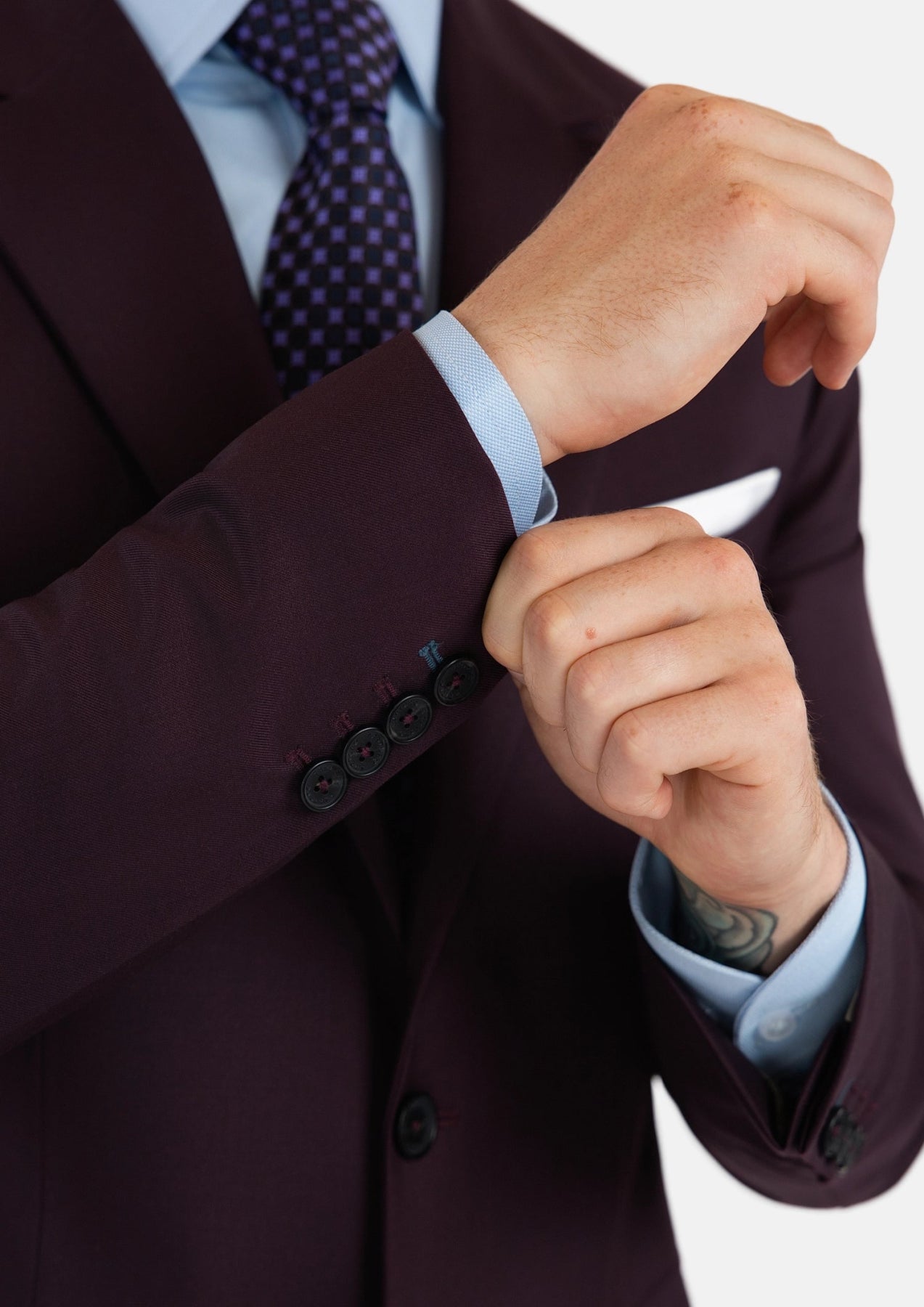 Obsidian Purple Italian Wool Suit - SARTORO