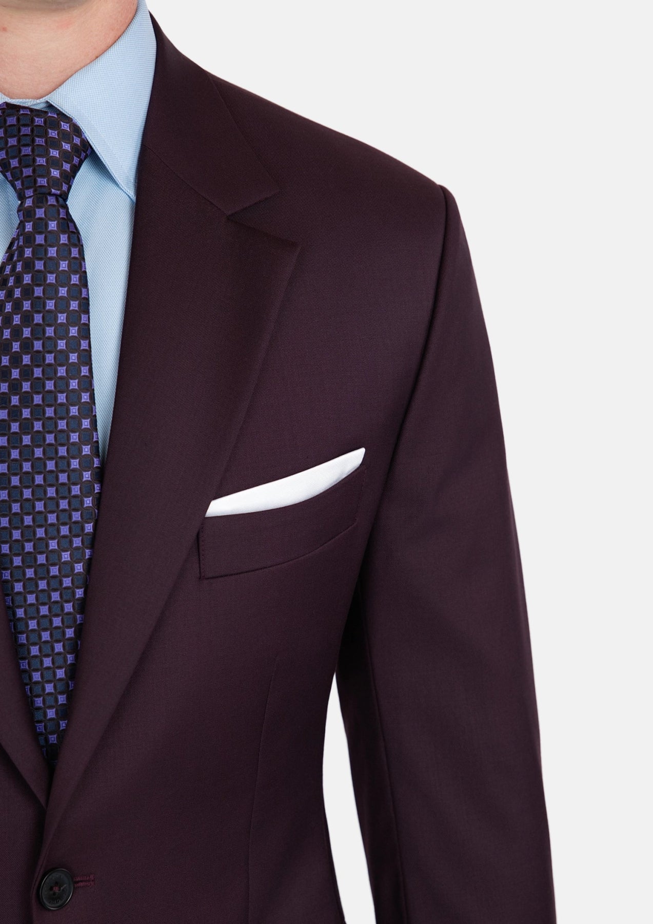 Obsidian Purple Italian Wool Suit