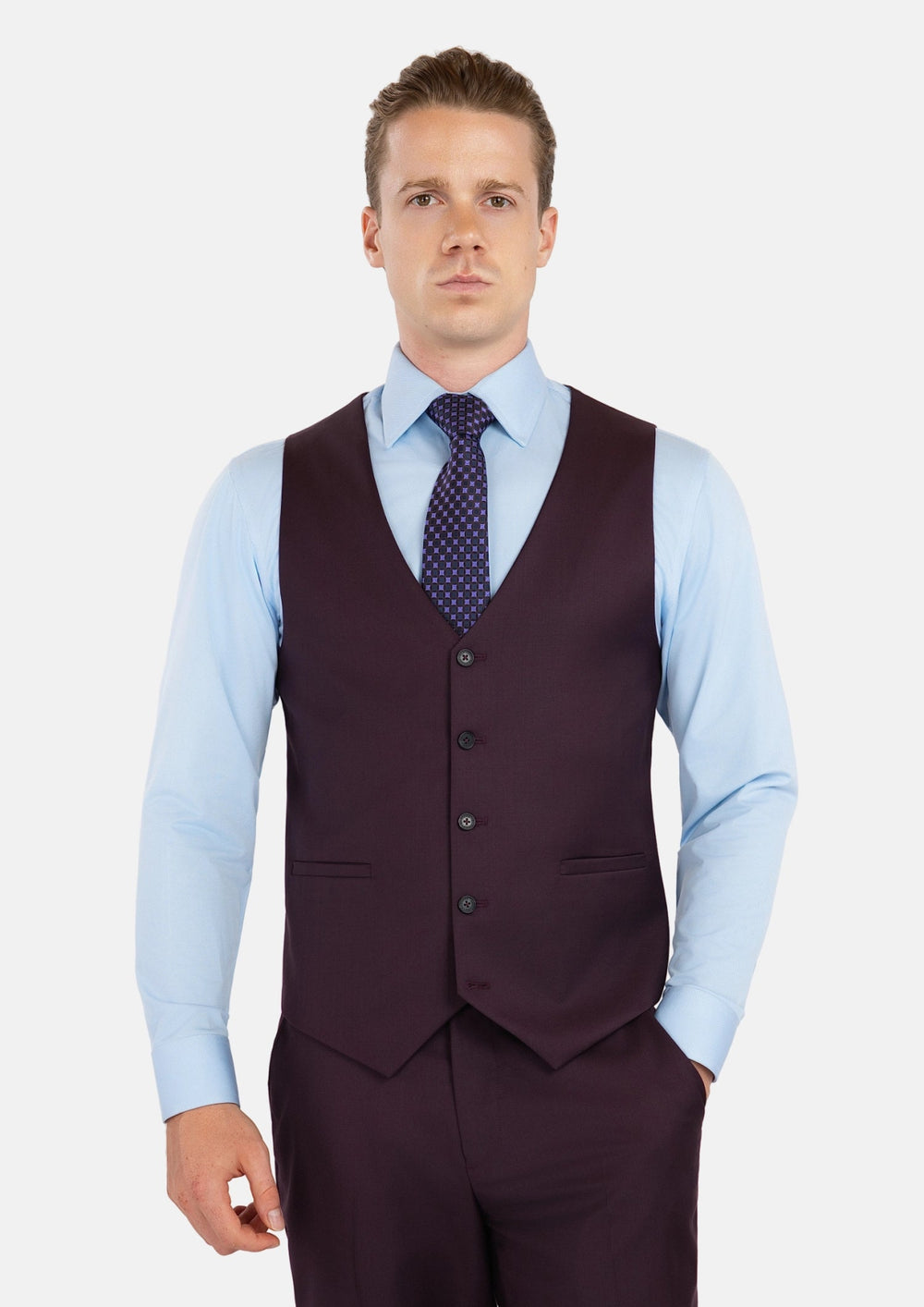 Obsidian Purple Wool Vest613