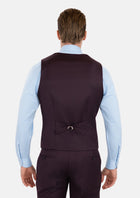 Obsidian Purple Italian Wool Vest - SARTORO891