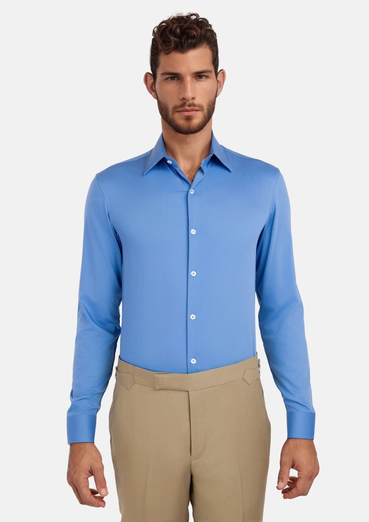 Ocean Blue Bamboo Blend Shirt - SARTORO