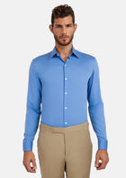 Ocean Blue Bamboo Blend Shirt - SARTORO413