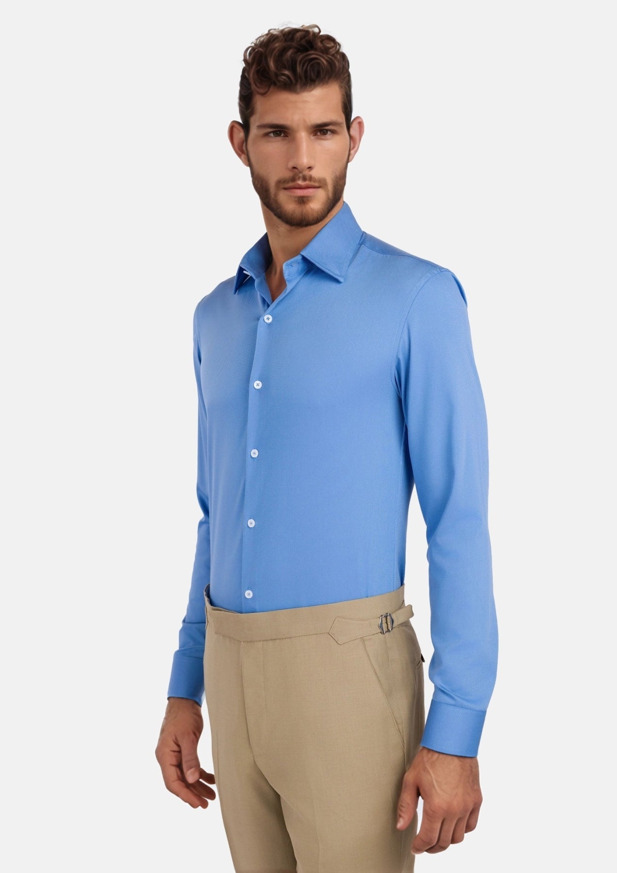 Ocean Blue Bamboo Blend Shirt - SARTORO