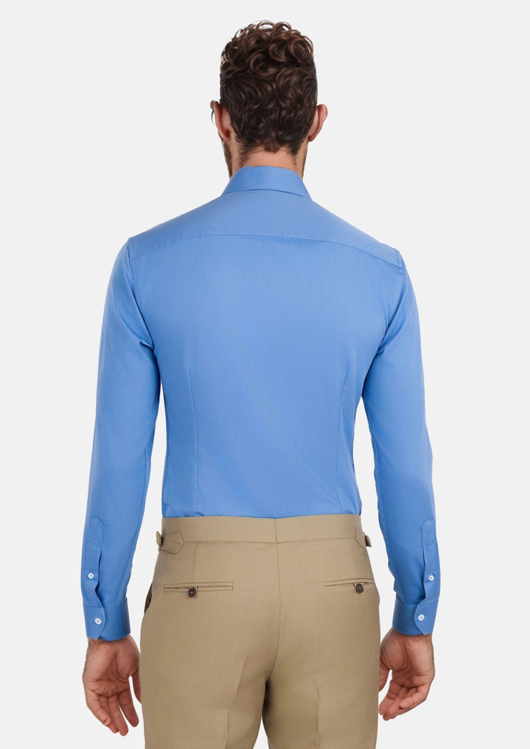Ocean Blue Bamboo Blend Shirt - SARTORO221