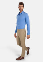Ocean Blue Bamboo Blend Shirt - SARTORO564