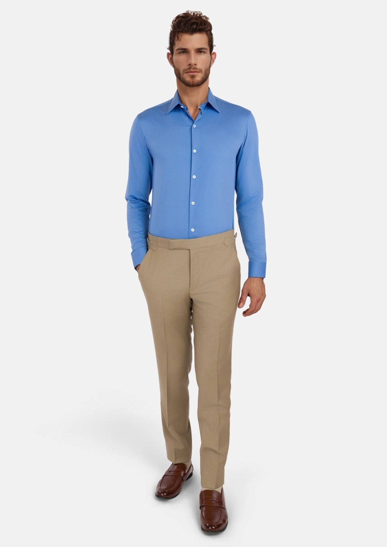 Ocean Blue Bamboo Blend Shirt - SARTORO