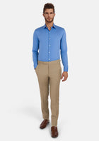 Ocean Blue Bamboo Blend Shirt - SARTORO976