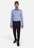 Ocean Blue Herringbone Shirt - SARTORO