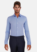 Ocean Blue Herringbone Shirt - SARTORO