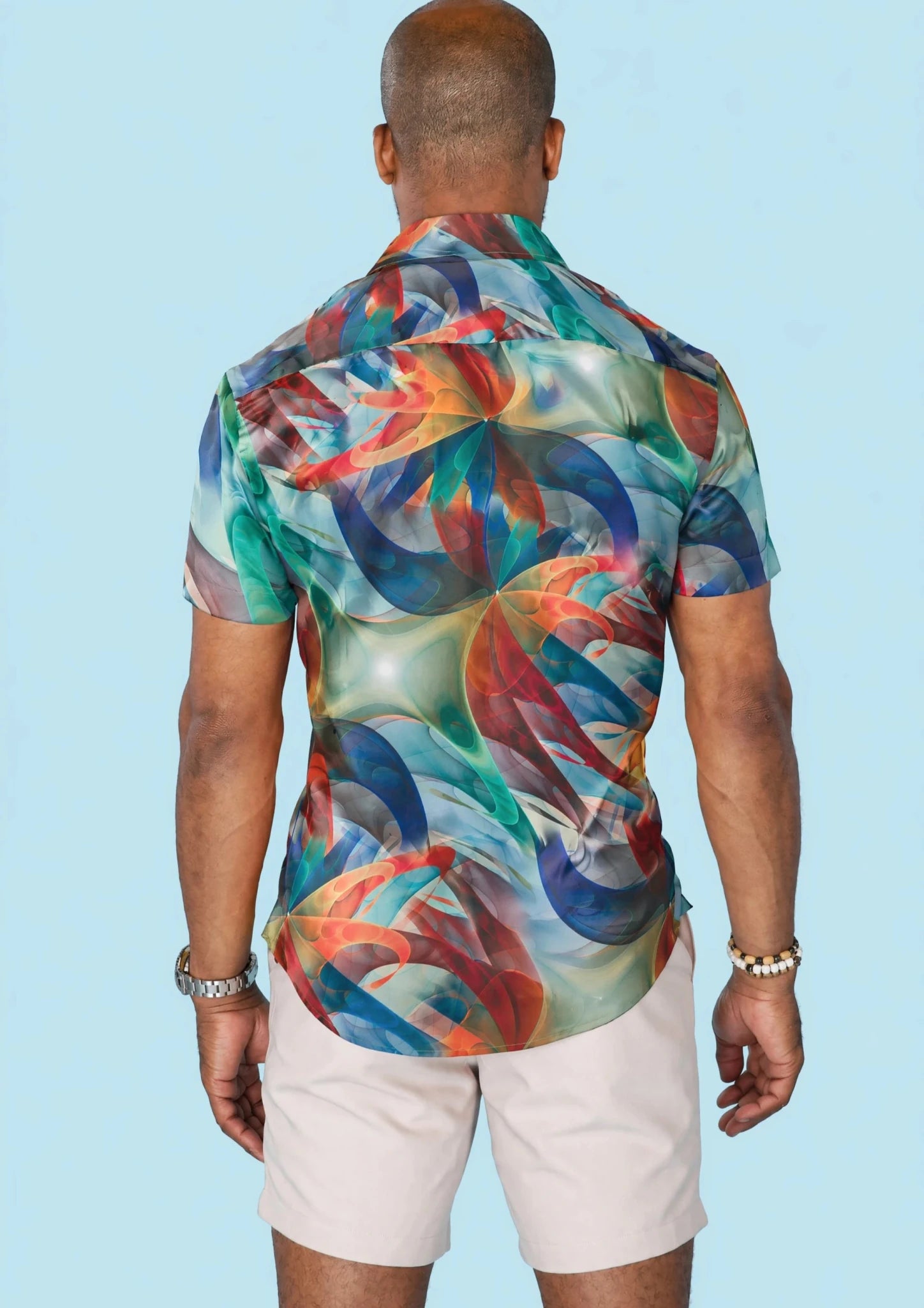 Ocean Swirl Silk Shirt - SARTORO150