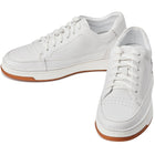 Off-White & Gum Sole Elevated Micro-Perforated Leather Sneakers - 2163