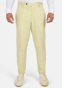 Olive Cream Linen Blend Pants