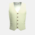 Olive Cream Linen Blend Vest - SARTORO