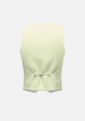 Olive Cream Linen Blend Vest - SARTORO