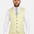 Olive Cream Linen Blend Vest - SARTORO