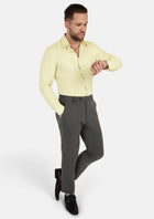 Olive Cream Linen Shirt - SARTORO817