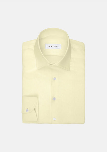 Men's Olive Cream Linen Shirt