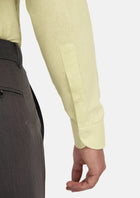 Olive Cream Linen Shirt - SARTORO351