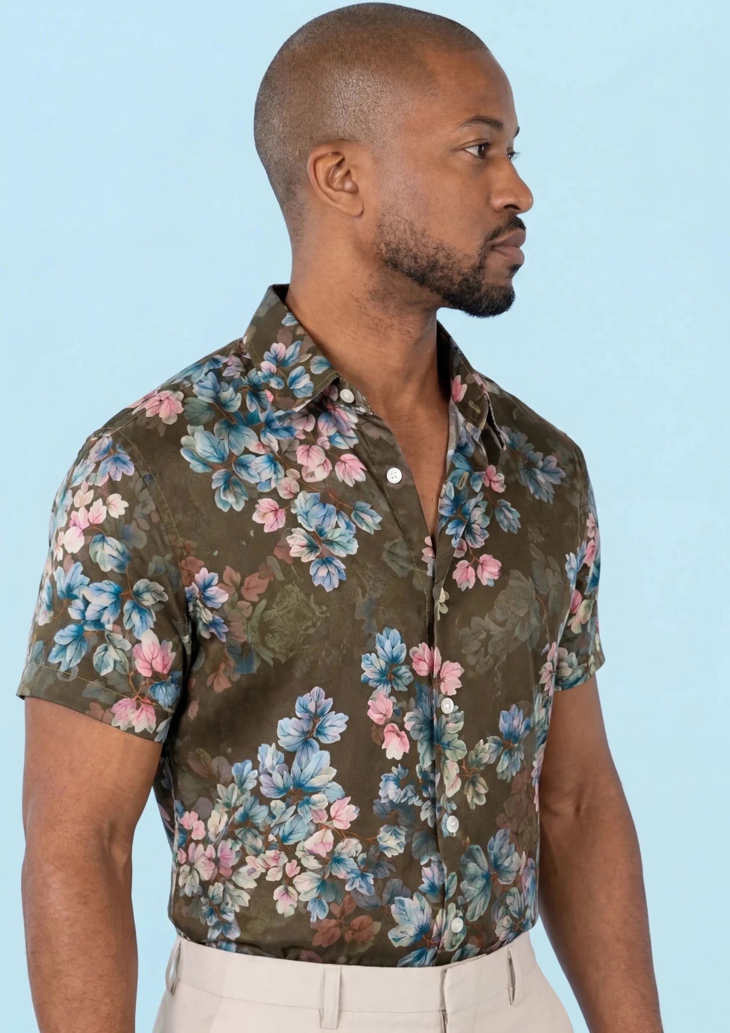 Olive Grove Silk Shirt - SARTORO934