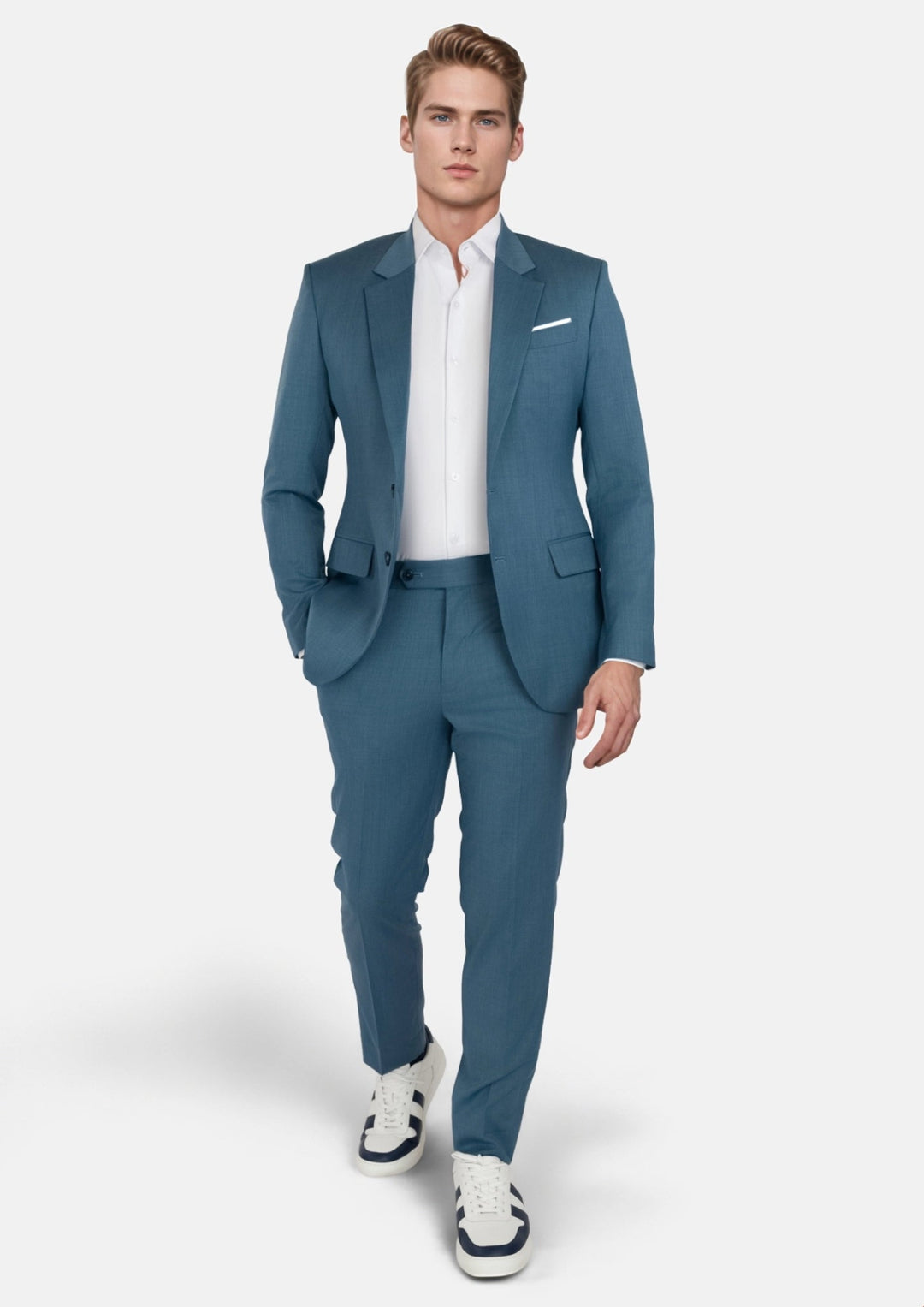 Olympic Blue Performance Stretch Suit - SARTORO