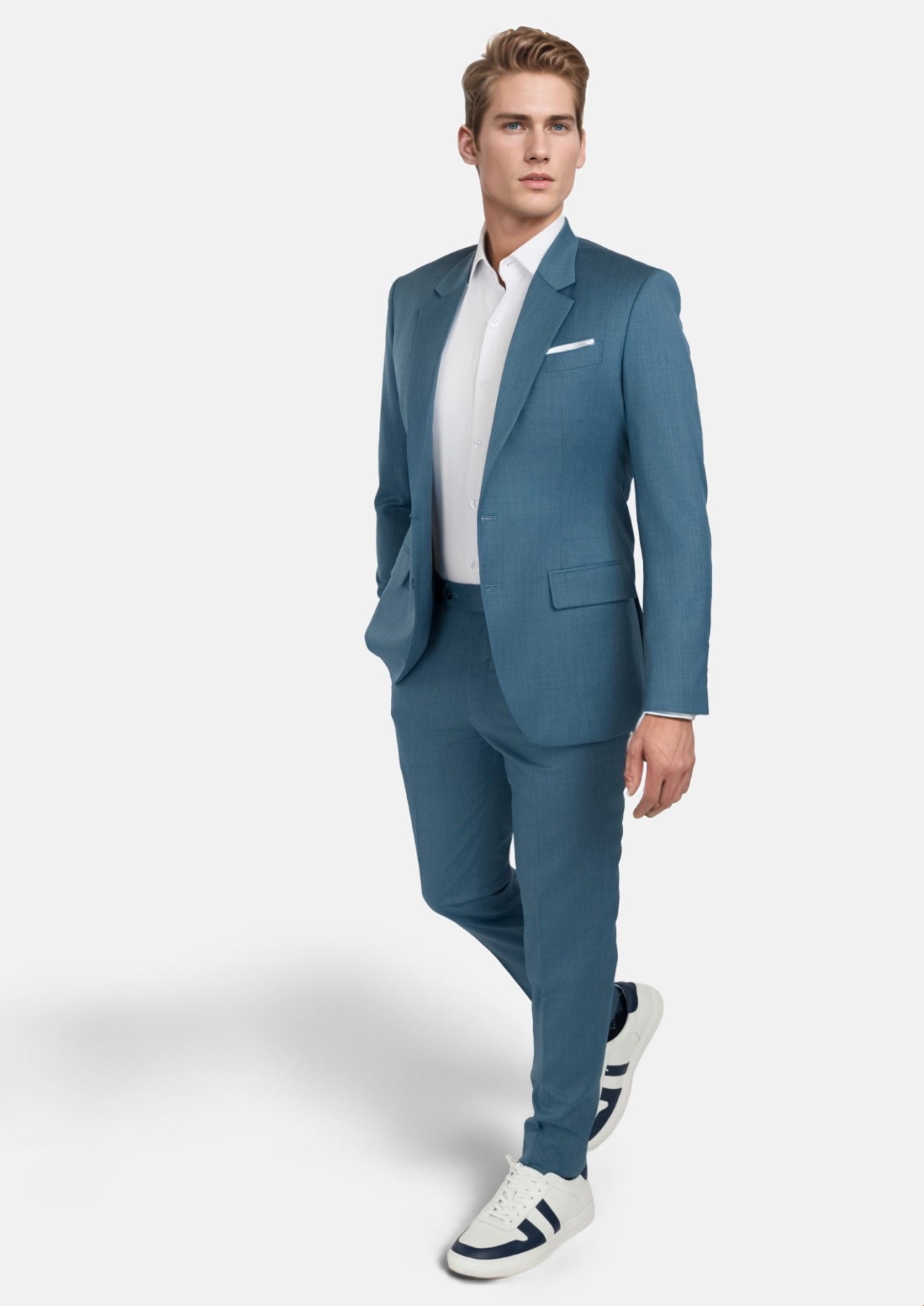 Olympic Blue Performance Stretch Suit - SARTORO