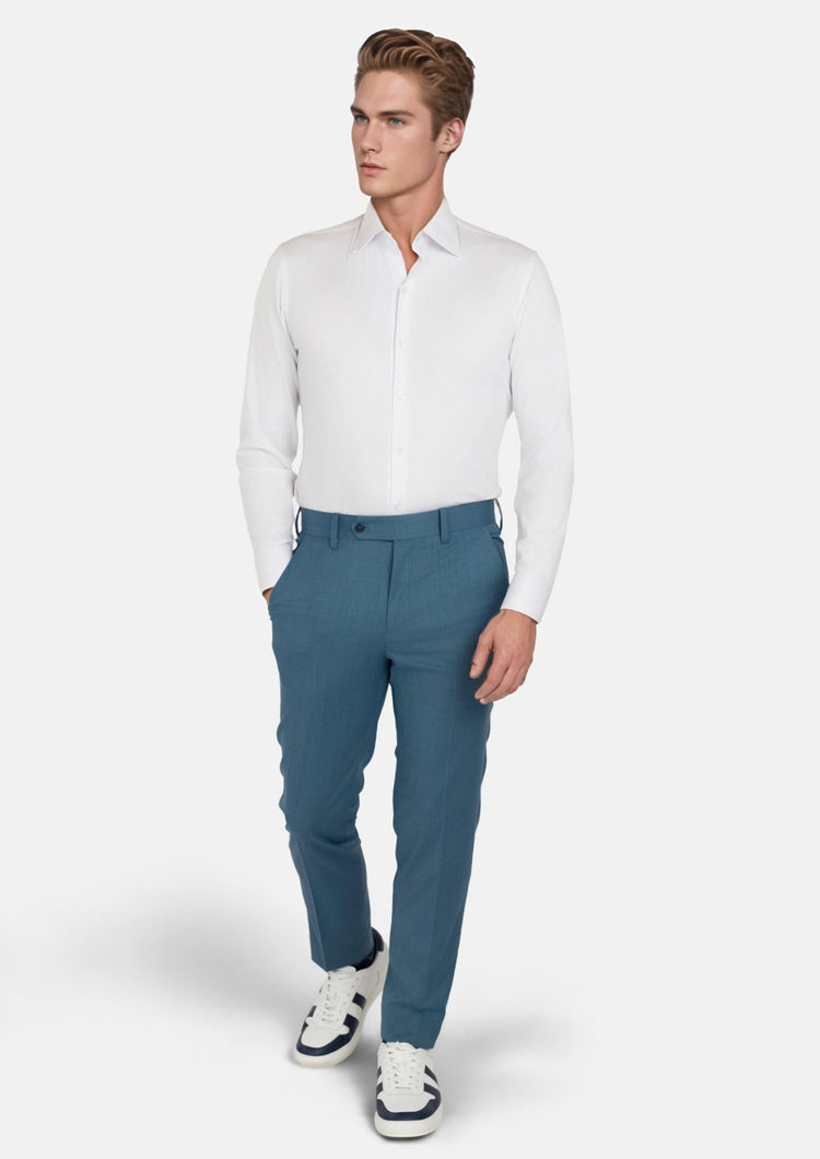 Olympic Blue Performance Stretch Suit Pants - SARTORO