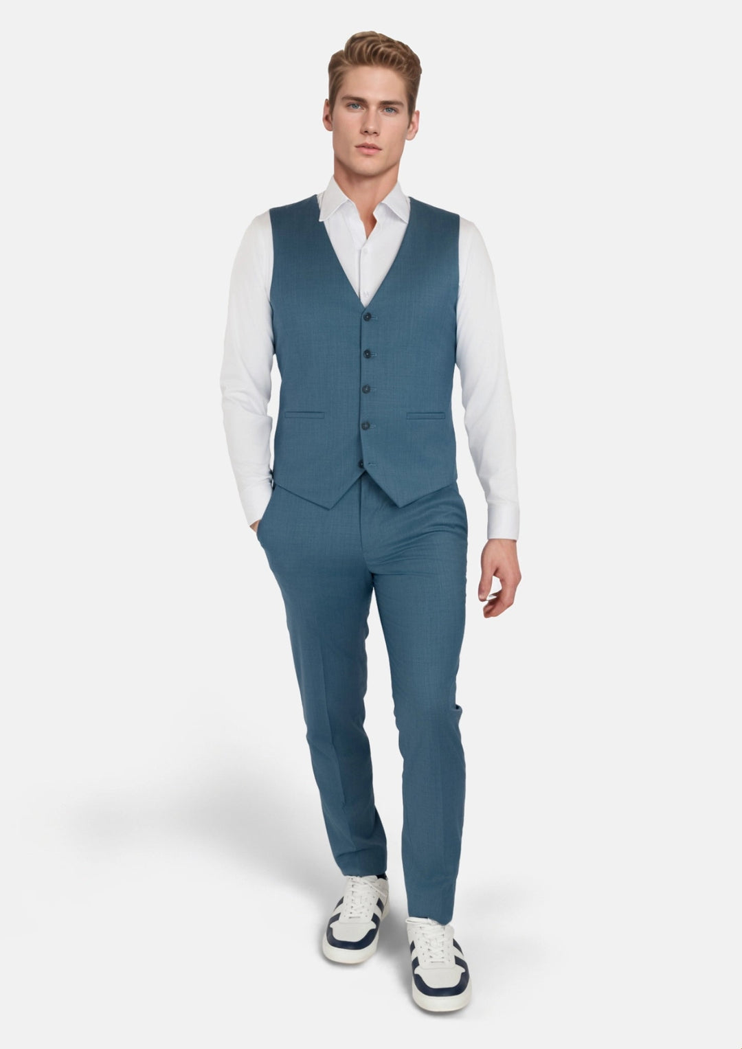 Olympic Blue Performance Stretch Vest - SARTORO