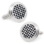 Onyx and Mother of Pearl Checker 5-Stud Set - SARTORO462