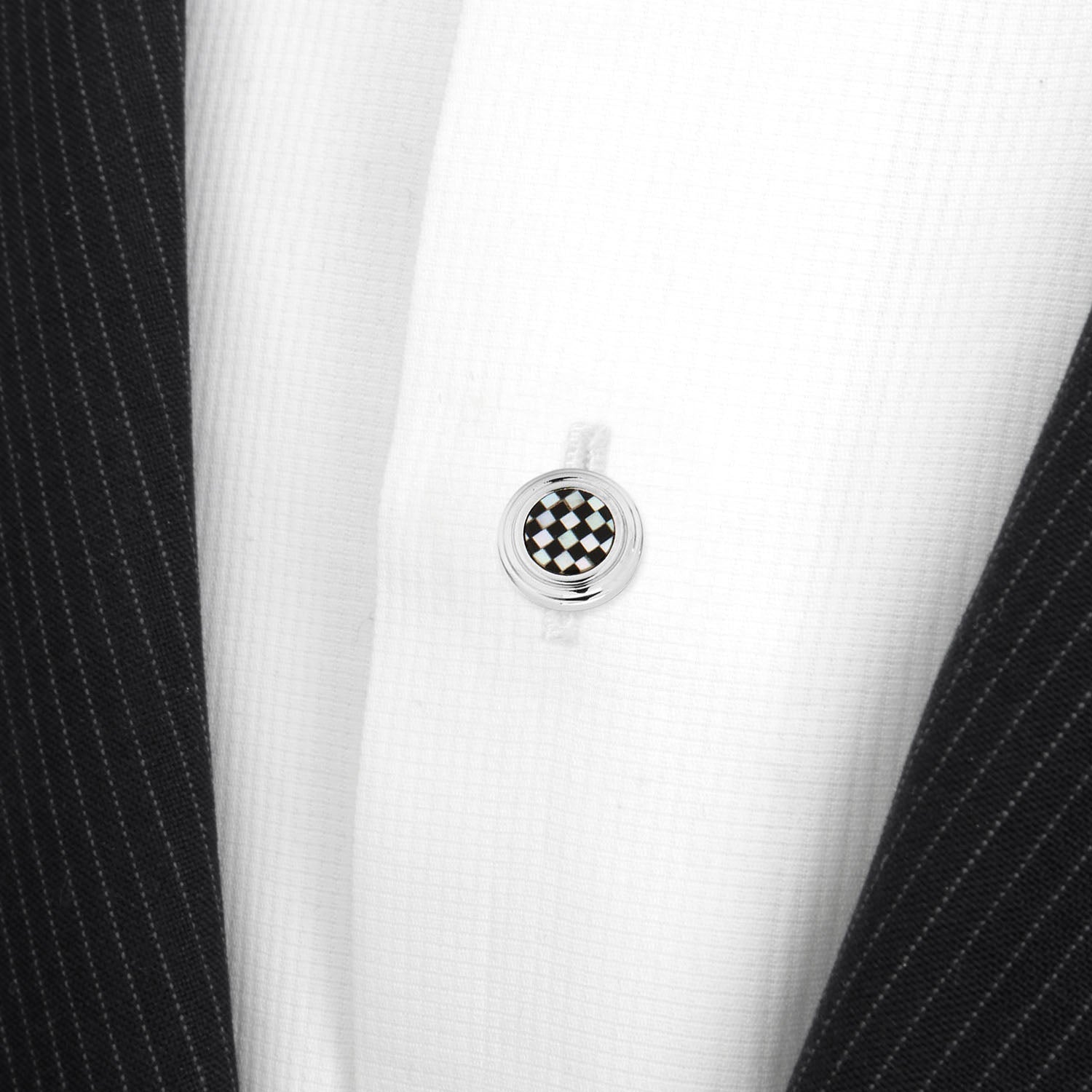 Onyx and Mother of Pearl Checker Step 5-Studs - SARTORO855
