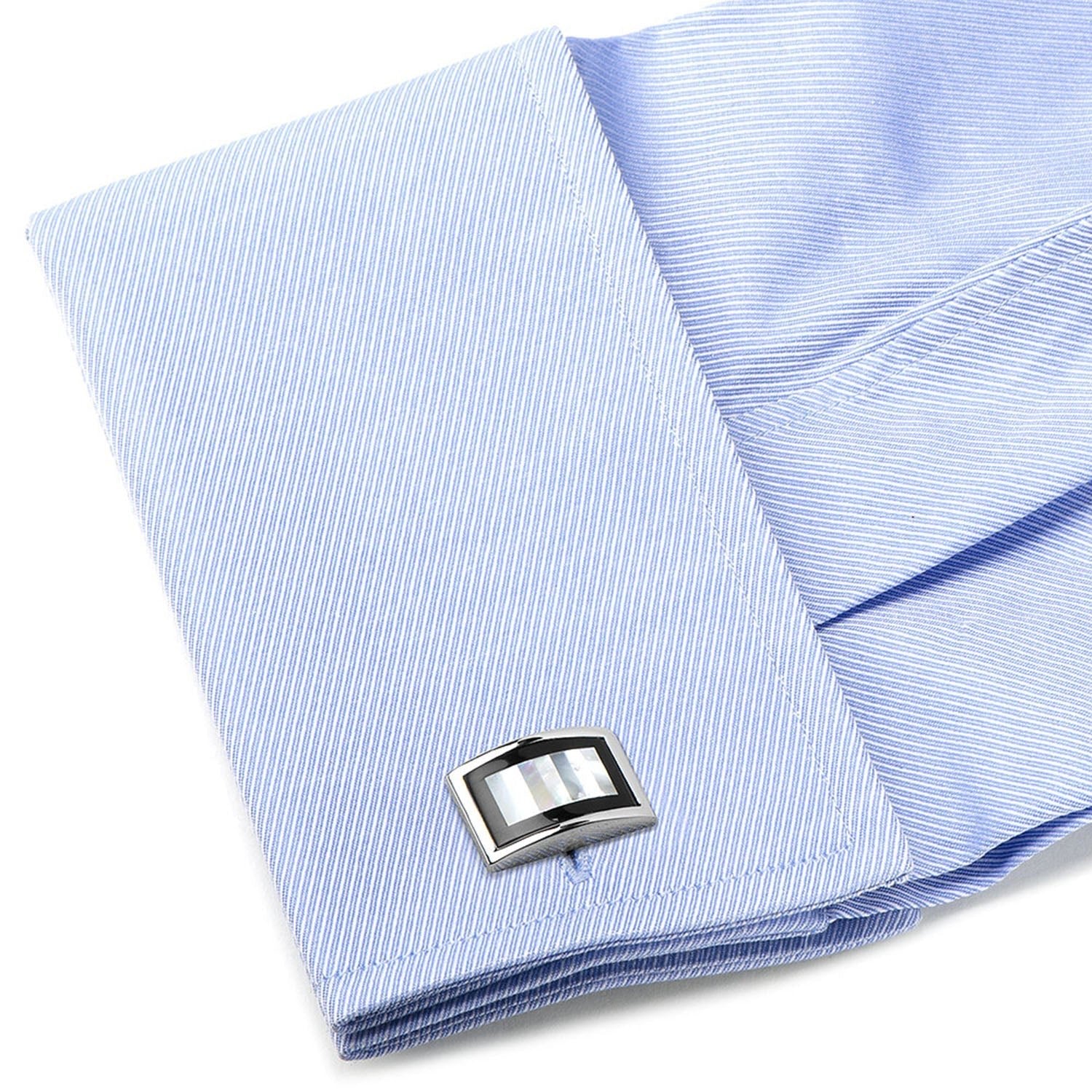 Onyx and Mother of Pearl Key Cufflinks - SARTORO518