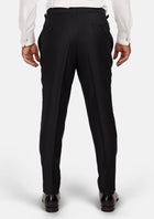 Onyx Black Tuxedo Pants - SARTORO364