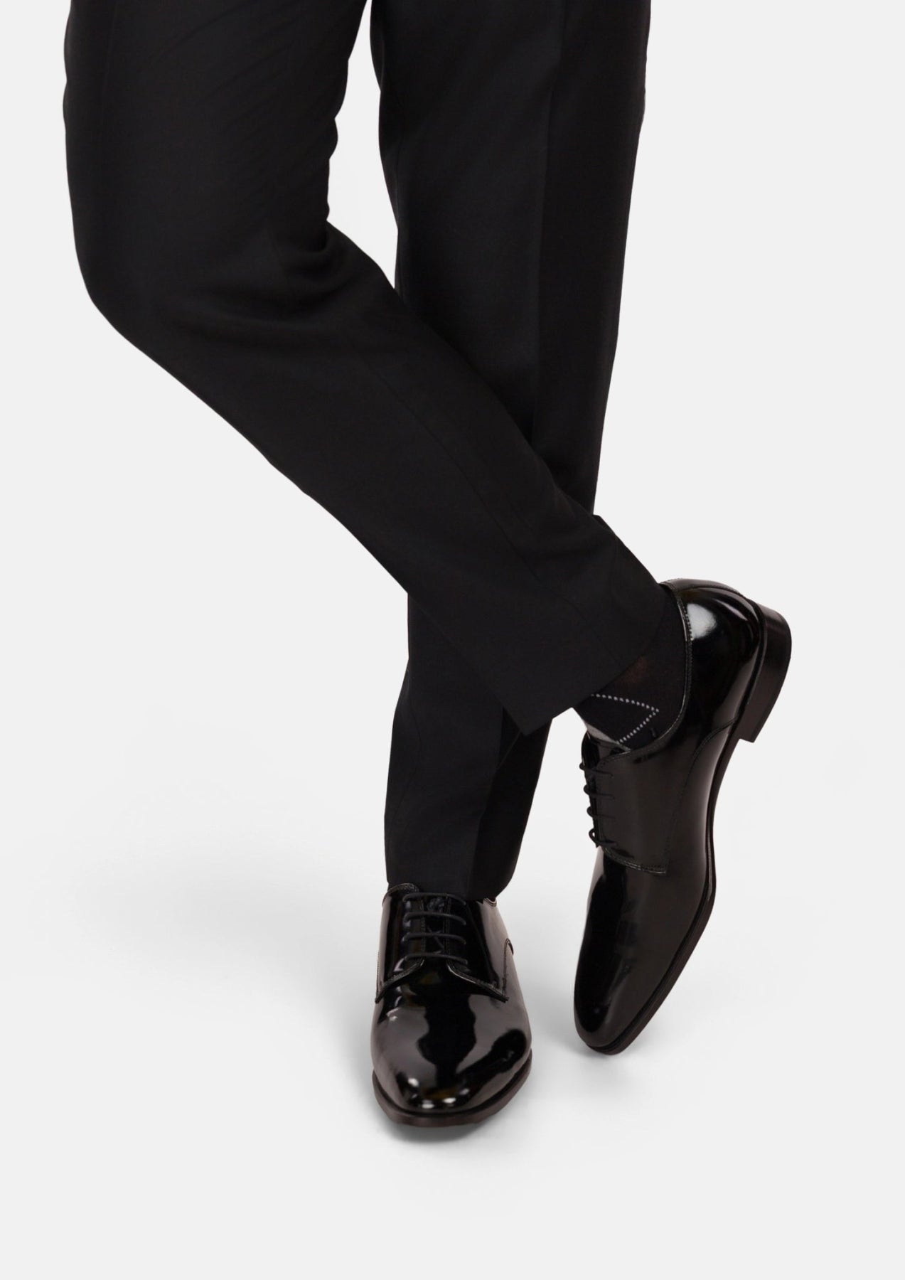 Onyx Black Tuxedo Pants - SARTORO