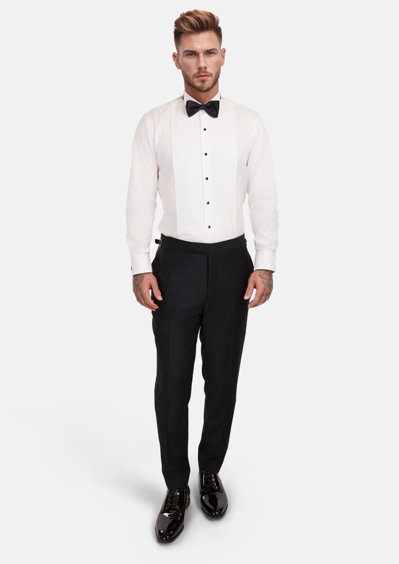 Onyx Black Tuxedo Pants - SARTORO
