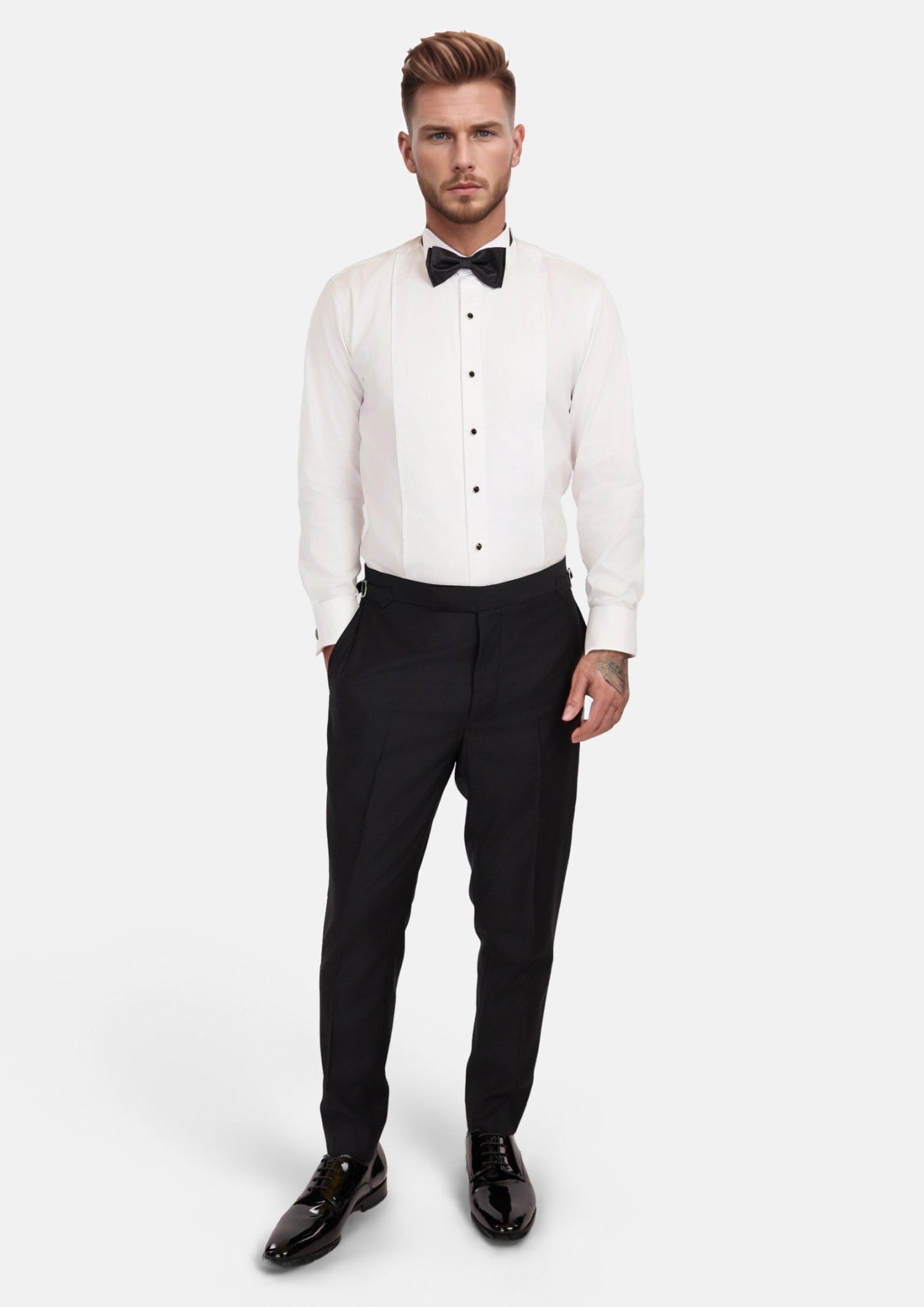 Onyx Black Tuxedo Pants - SARTORO