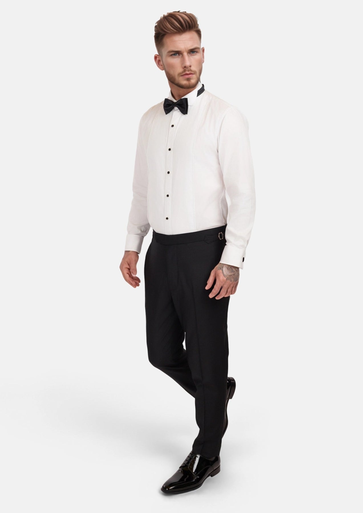 Onyx Black Tuxedo Pants - SARTORO