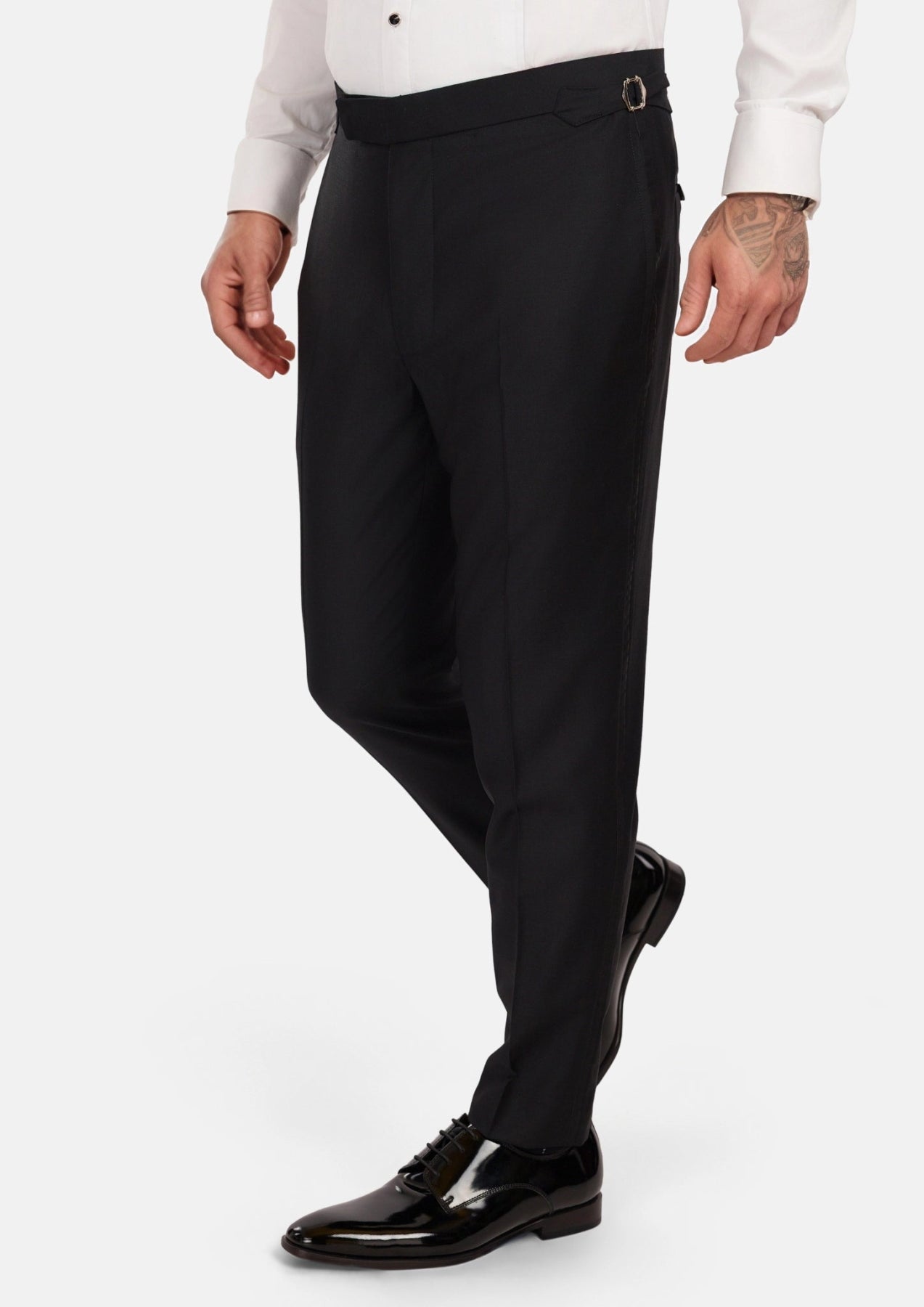 Onyx Black Tuxedo Pants - SARTORO