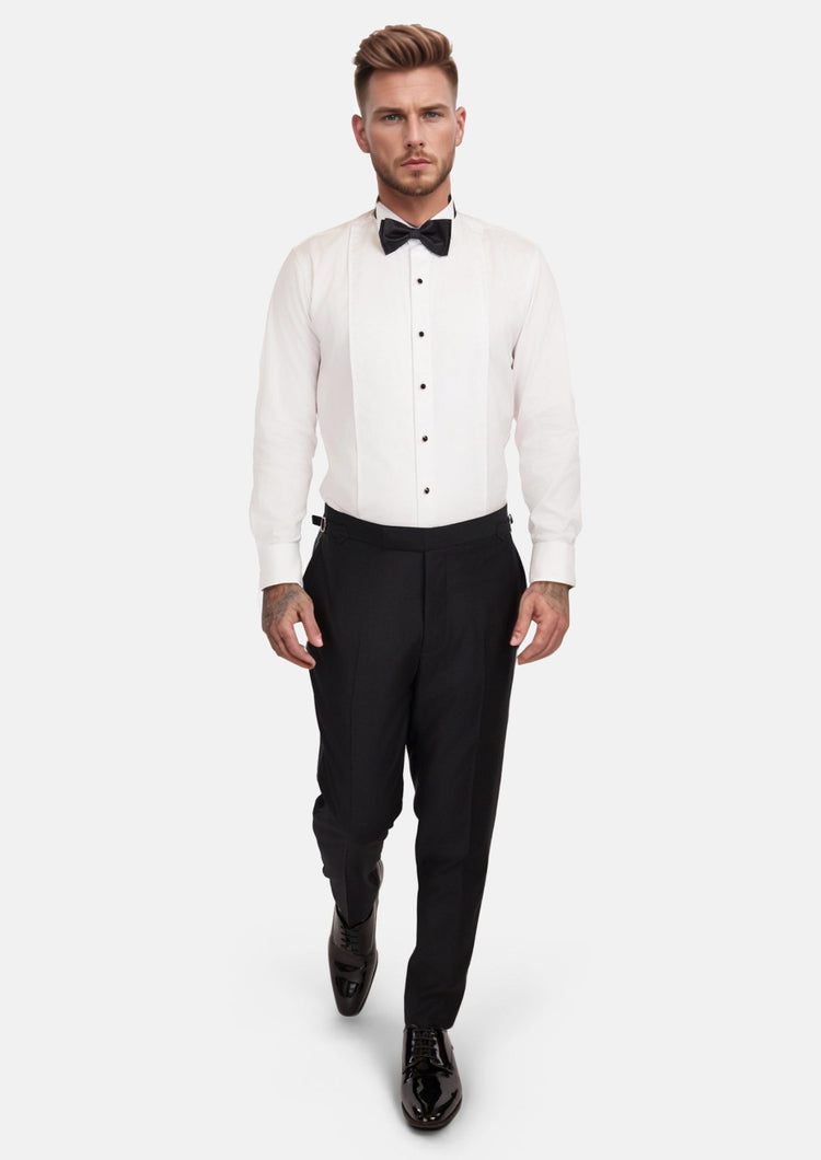 Onyx Black Tuxedo Pants - SARTORO296