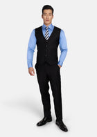 Onyx Black Vest - SARTORO709