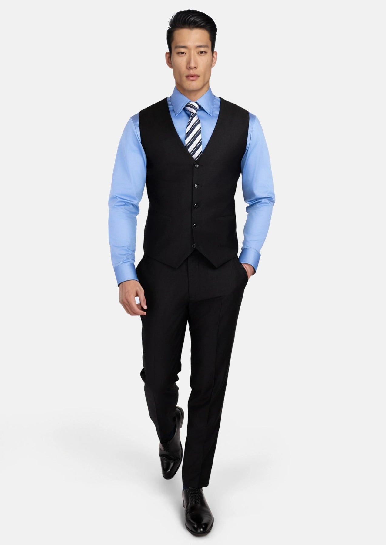 Onyx Black Vest - SARTORO