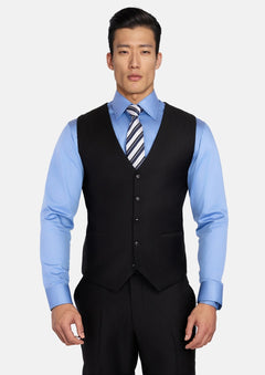 Onyx Black Vest - SARTORO