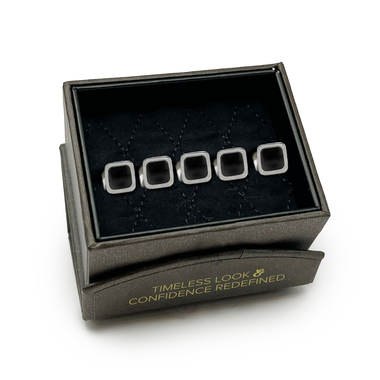Onyx Cushion Stainless Steel 5-Studs - SARTORO697