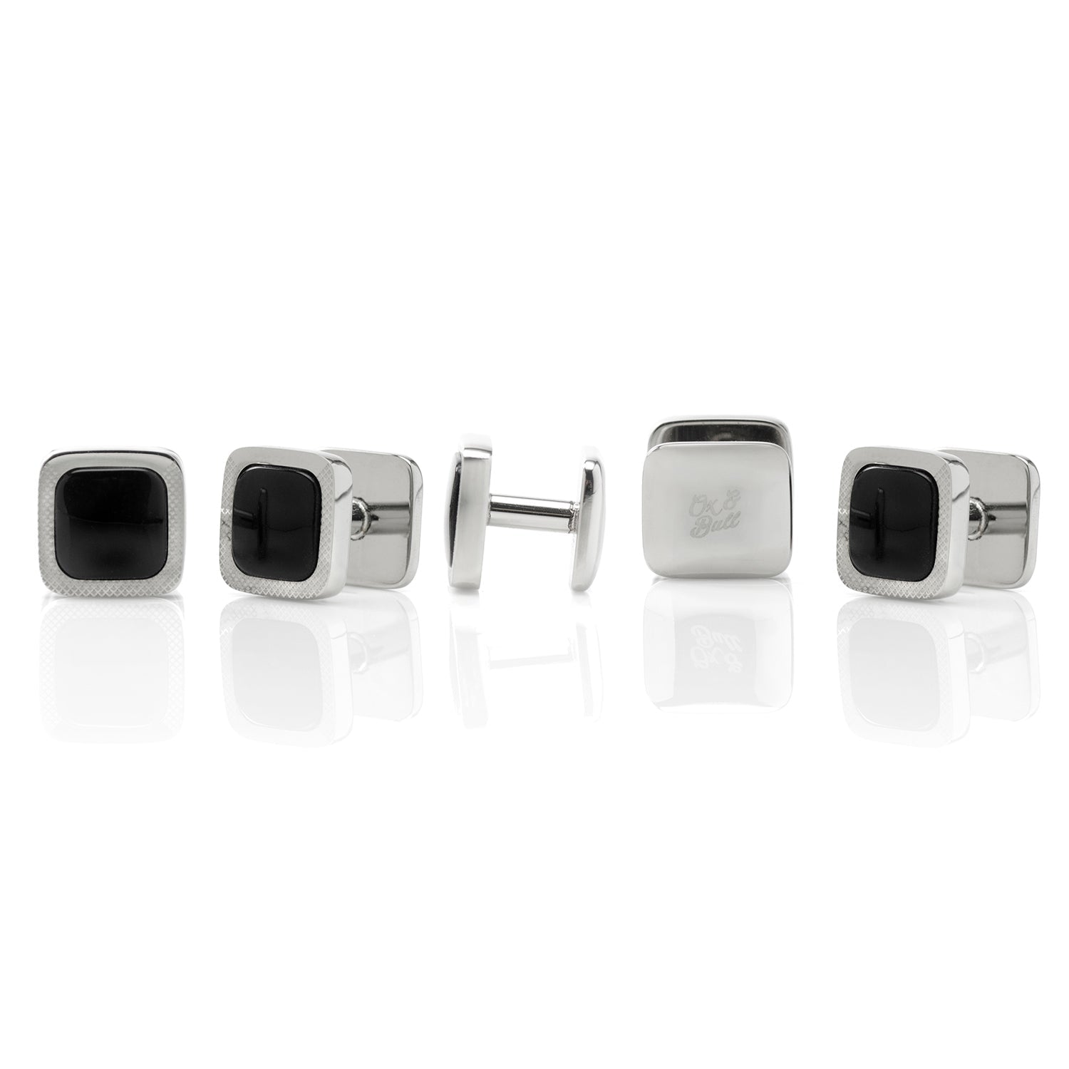Onyx Cushion Stainless Steel 5-Studs - SARTORO526