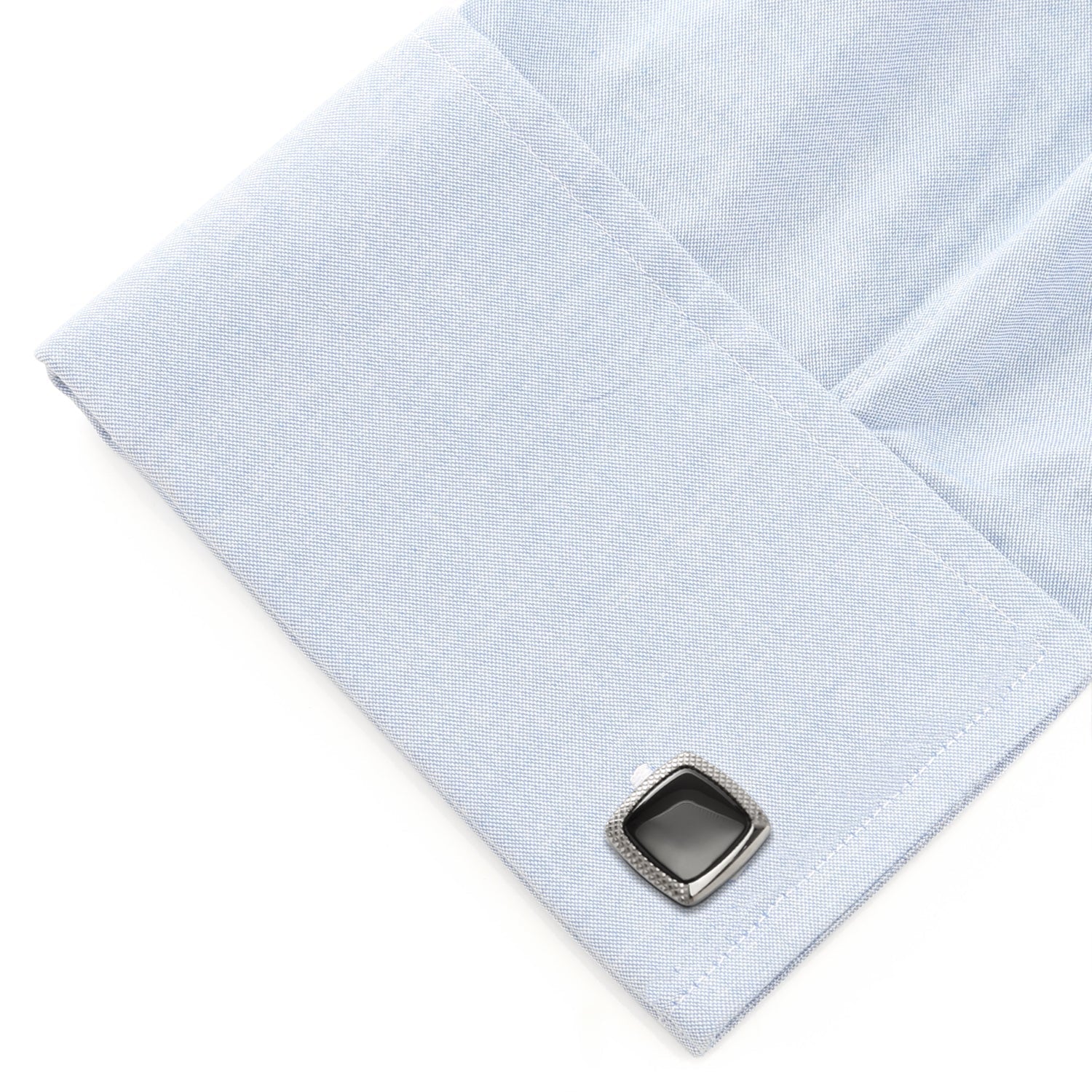 Onyx Cushion Stainless Steel Cufflinks - SARTORO276