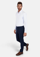 Oxford Blue Flannel Pants - SARTORO700